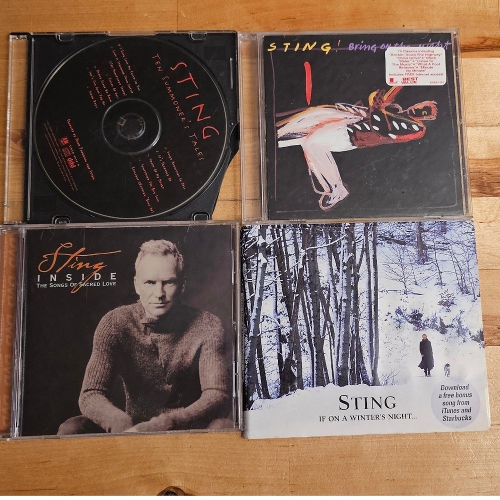 Sting CD Lot 4pc Ten Summoner's Tales Bring On The Night Winter's Night Inside